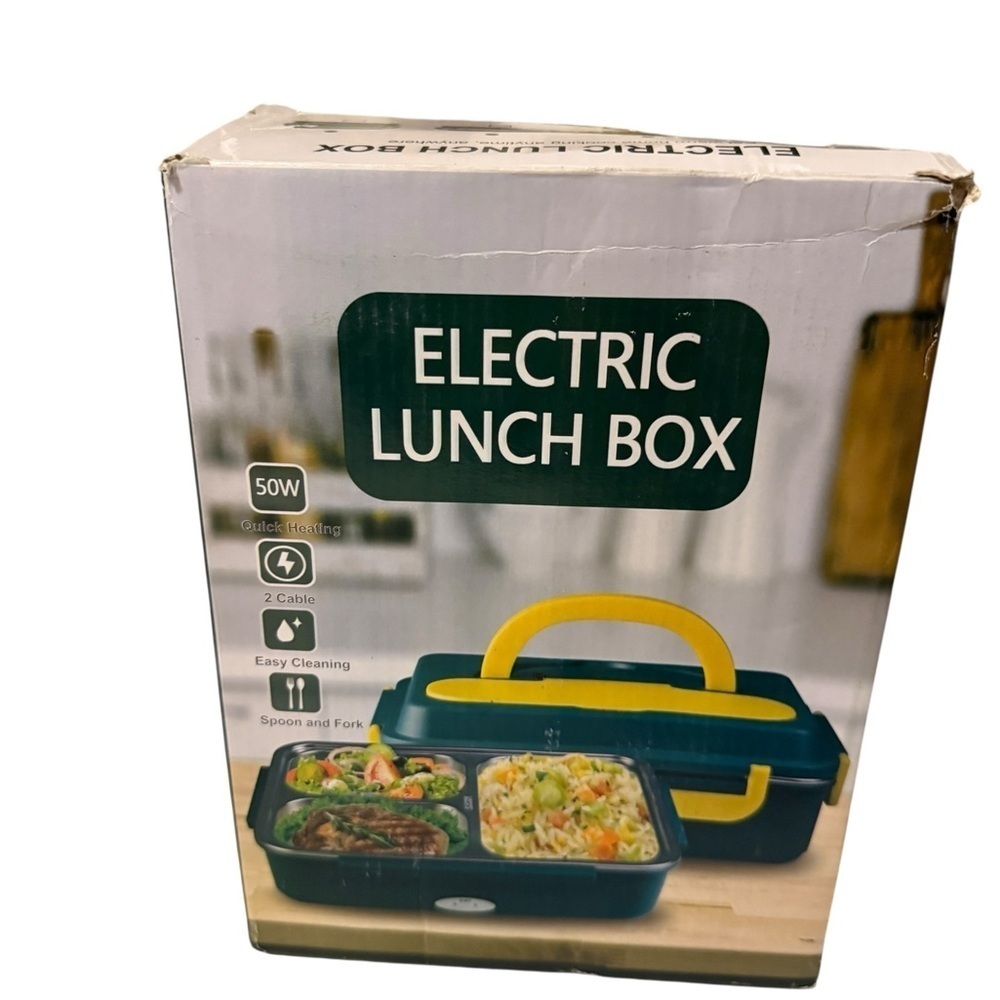 Electric Lunch Box with Yellow Handle
